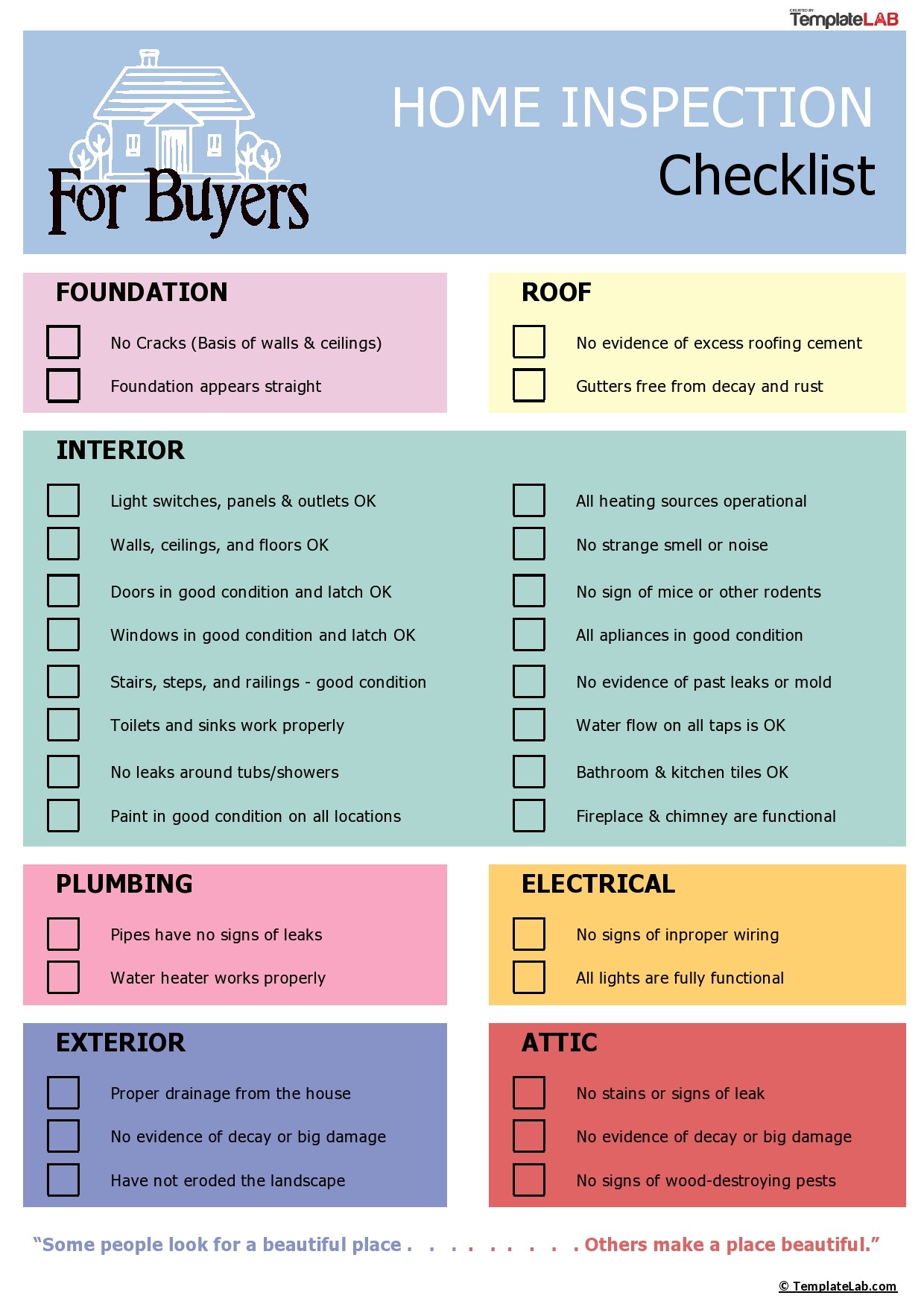 Home-Inspection-Checklist-for-Buyers-TemplateLab.com_